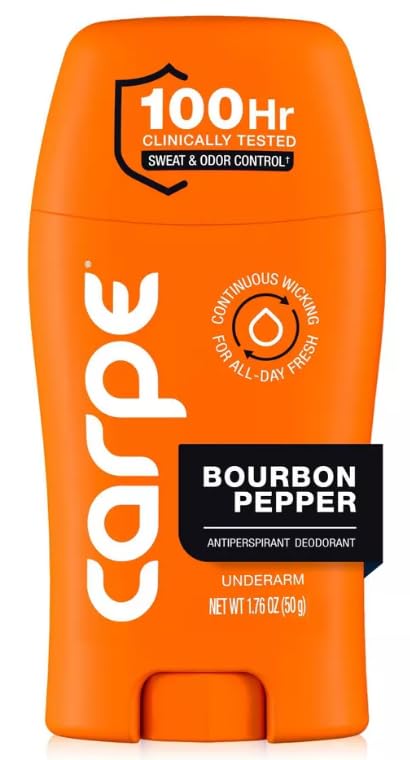 Carpe Men's 100HR Sweat & Odor Control Antiperspirant Deodorant - Bourbon Pepper - 1.76oz