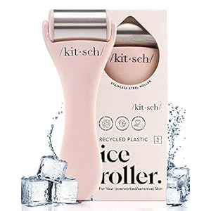 Kitsch Ice Roller for Face & Eye Puffiness, Cold Skin Care for Facial Lymphatic Drainage, Dark Circles & Migraine Relief, Self Tool for Wrinkles, Valentines Day Gifts for Women Face Massager (Pink)