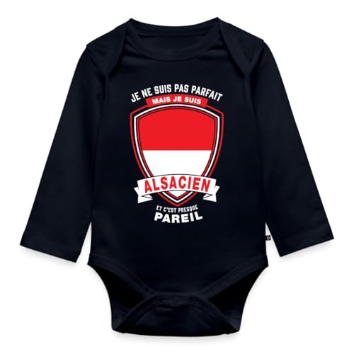 Cadeau région Alsace avec humour sur ce body bio bébé