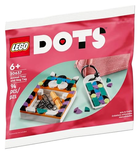 LEGO Dots Polybag-Tier-Ablageschale PolybagTierAblageschale & Taschenanhänger(30637)