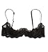 Shirley of Hollywood Scalloped Embroidery Shelf Bra (331) 36/Black
