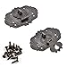 2 Pcs 3.62"x2.87" Antique Style Embossing Decorative Hasp Latch Lock (Big Size)