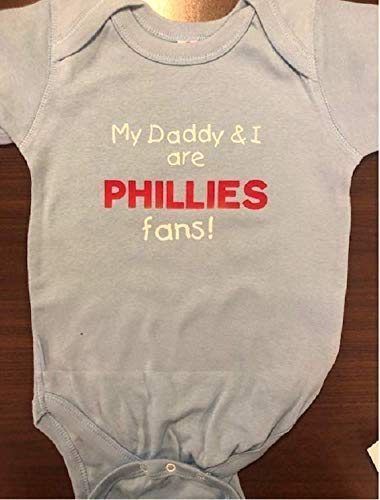 Teesbytini My Daddy And I Are Phillies Fans Baby One Piece Philadelphia Bodysuit Bryce Harper thumb #2