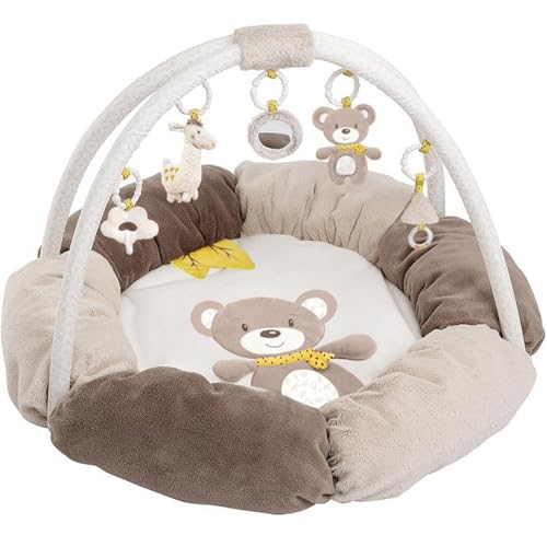 Image of TFDER 5-in-1 Baby Play Gym Mat with 5 Toys, Tummy Time Mat for Sensory Development, Thick & Large Baby Activity Center from Newborn to Toddler,Ball Pit, Baby Essential Gift（Bear）