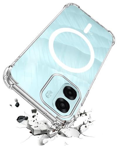 Image of Jkobi Shockproof Crystal-Clear Back Cover for Oppo A6X | Oppo A6S (Magsafe Wireless Support | Drop & Camera Protection | Hard Polycarbonate)