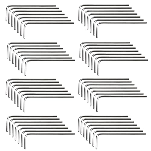 bociloy 100Pcs 1.5mm Allen Wrench L-Shaped Hex Key Wrench Set, Metric Hexagon Head Replacement Tool for Furniture and Bike Repair