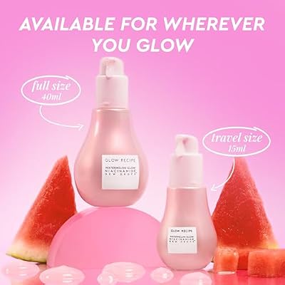 Glow Recipe Stocking Stuffer Niacinamide Serum Dew Drops Ornament - Hydrating Face Serum & Illuminating Makeup Primer for Dewy, Glass Skin + Hyaluronic Acid for Plumping & Highlighting (15 ml)