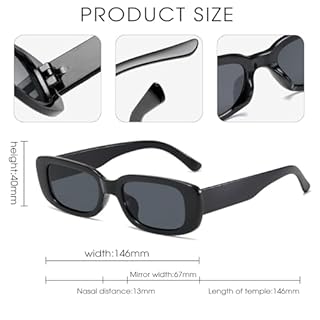 SAIIURV 2 Paires Lunettes de Soleil Vintage, Lunette de Soleil Femme Polarisées Protection UV400, Lunette à Monture Ultra-petite pour Femmes Hommes, pour La Conduite, Les Voyages et Les Fêtes (Noir)
