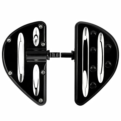 Rear Passenger Floorboards Footrest For Harley Touring Flhx Motorcycle Foot Pegs, 1 Pair Black Footrest For Harley #TOP4