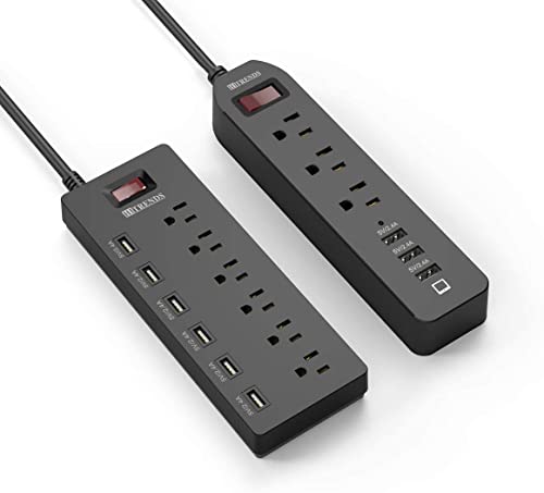 Hitrends Power Strip Surge Protector 6 Outlets With 6 Usb Charging Ports & 3 Outlets With 3 Usb Charging Ports -Black #TOP14
