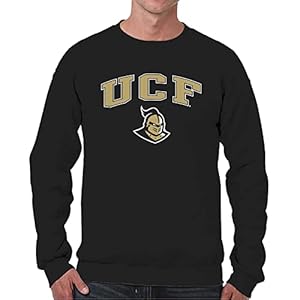 Campus Colors Adult Arch & Logo Soft Style Gameday Crewneck Sweatshirt (Central Florida Knights – Black, Medium)