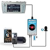 Bluetooth Car Kit, Car Audio Input Adapter with USB AUX 3 in 1 MP3 Transmitter Fit for Toyota Camry Prius MarkX RX300 ES300 Navigation Radio