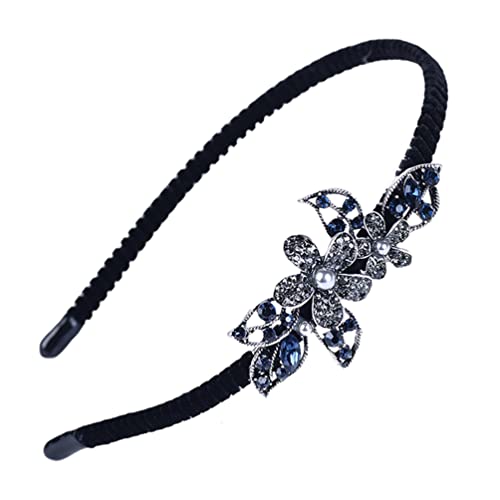 FRCOLOR Embellished Headband Crystal Rhinestones Fashion Headband Women Rhinestone Flower Wedding Party Hair Hoop Band Hairband Headwear Flower Hair Accessories