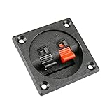Tamaño: 56 * 56mm Wnuanjun 2 unids 2 vías de Altavoz de Altavoz de cableado Clip de Bloqueo de Audio en Altavoz Caja de Conexiones de plástico para Mini Altavoz 56 * 56mm