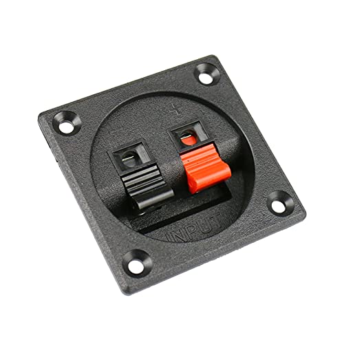 Wang shufang WSF-Lautsprecher, 2 stücke 2 Way Lautsprecher terminal verdrahtungsclip Audioblock Lautsprecher Kunststoff Anschlussdose for Mini-Lautsprecher 56 * 56mm Cover