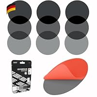 KROPP Selbstklebende Dimmfolien für LED Lampen, 6 cm Kreiszuschnitt, Farbfilter zur Abdunkelung, 3 Intensitäten Neutraldichte (ND) Graufilter, Lichtdämpfung, Filterset mit 9 Stück (⌀ 60 mm)