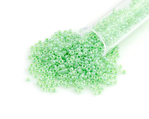 Miyuki Round Rocaille Seed Bead 15/0 Ceylon Light Green (36 Grams)