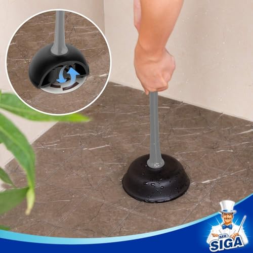 Image of MR.SIGA Toilet Plunger and Brush Combo for Toilet Cleaning, Gray, 2 Set