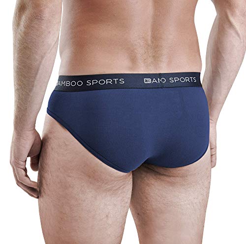 Bamboo Sports Mens No Fly Bamboo Underwear Briefs- Super Soft & Comfortable Fit #TOP3