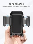 CD Slot Phone Mount for Car, 360° Rotation CD Slot Car Phone Holder Mount, Easy One Touch CD Cell Phone Holder Compatible with iPhone, Samsung, LG, Moto, Huawei, Nokia, and Other Smartphone