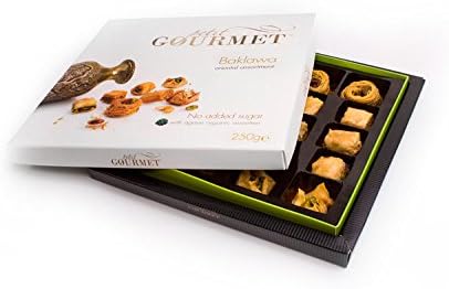 Baklava Organic Dessert No Sugar Added with Organic Agave Sweetener Petit Gourmet Arabian Sweets Gift Box