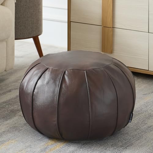 Louis Donné Premium Artisanal Leder Pouf, handgefertigt,...