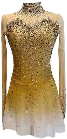 Women's Girls' Ice Skating Performance Dress Professional Figure Skating Competition Suit Handmade Gymnastics Wear