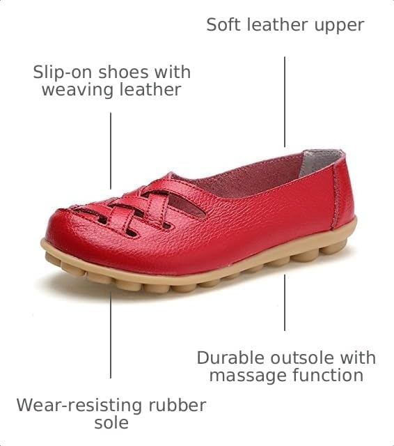Image of VenusCelia Women's Braided-Nests Walking Flat Loafer