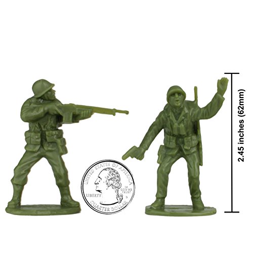 BMC Toys Ww2 Iwo Jima Us Marines Plastic Army Men - 36 American Soldier Figures