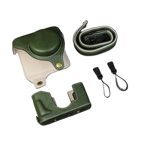 Housse Fujifilm X demi-coque cuir haut de gamme finition rétro verte pour boîtier photo