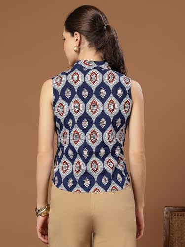 Image of Stylum Women's Bandhej Printed Rayon Peplum Top