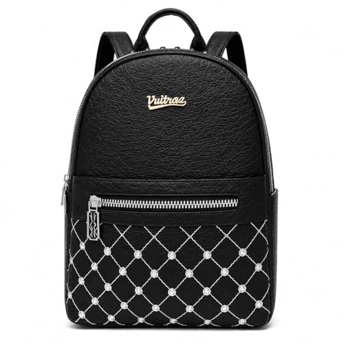 Image of VRITRAZ PU Leather Ladies Leather Shoulder Fitting Backpacks Designer Backpack Shoulder Bag, Handbag For Women, Girls Elegant Backpack Purse