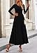 PRETTYGARDEN Women's 2 Piece Outfits Dressy Casual Ribbed Knit Long Sleeve Crop Tops Maxi Flowy Skirts Matching Sets (Black,Medium)