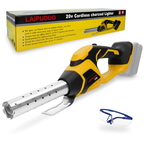 �R�[�h���X�d�C�t�@�C���[�X�^�[�^�[ Dewalt 20V�o�b�e���[�A�`���R�[���X�^�[�^�[�ƃ��C�^�[�p�A400W���[�^�[ �ő�1700°F�A�O�����A�o�[�x�L���[�A�d�g�F�A�L�����v�p (�o�b�e���[�Ȃ�)