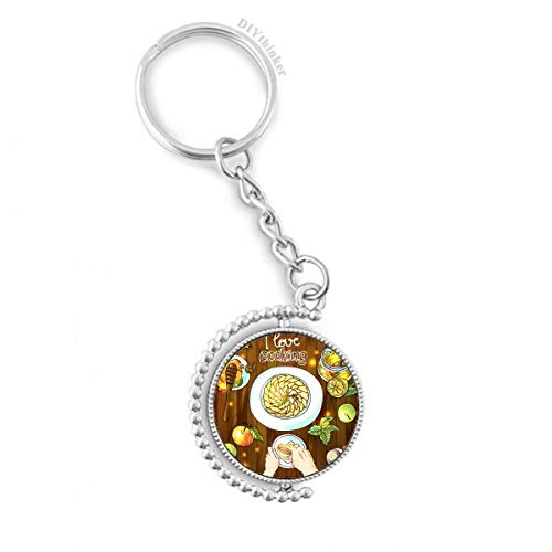 Anillo dominante de la cadena llavero para regalar a cocineros y chefs de miel