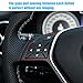 Jaronx Compatible with Mercedes Benz Steering Wheel Buttons Replacement A B W246/C Class W204/E W207 W212/GLK X204/CLA W117/CLS W218/SLK SLC W172, Steering Wheel Button Cover for Mercedes Benz(Black)