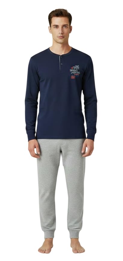 Pyjama homme en coton frais pour stopper la chaleur nocturne de l'été