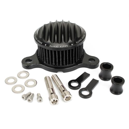 Kacepar Motorrad Luftfilter, Motorrad Luftfilter Reiniger, Motorrad Luftreiniger Ansaugfilter Kompatibel mit Harley Davidson XL883 XL1200 X48 72, Schwarz