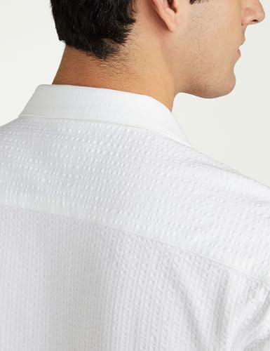 Image of Van Heusen Men's Cotton Slim Fit Print Half Sleeves Casual Resort Collar Shirt