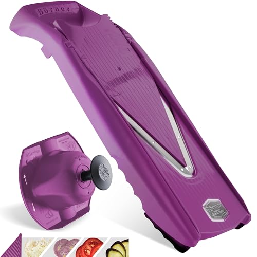 Börner Affettaverdure V5 (Set Base) • Mandolina Per Fette In 4 Spessori • Affettatrice Con Lama A V In Acciaio Inox • Mandolina Regolabile Per Verdure