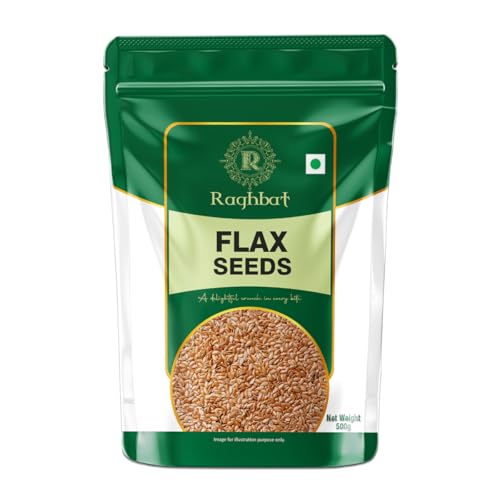 Image of Raghbat Flax Seeds, 500g, Rich in Protein & Dietary Fibre, Source of Iron