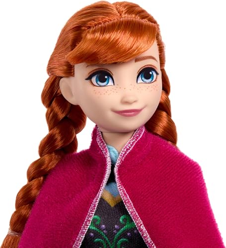 ​Mattel Disney Frozen Anna Fashion Doll in Sparkling Removable Dress | Removable Cape & Boots, Braided Hair, Posable & Collectible, Signature Look Inspired by Disney Frozen - image 3