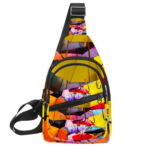 Mochila bandolera para hombre y bolsa cruzada ajustable para hombros en diseño Multicolor 8
