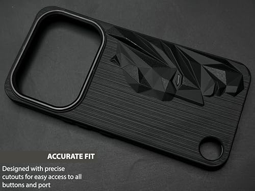 Image of NIUKIN Mobile Back Case for Nothing Phone 4a Pro 5G | 3D Engraved Design | Shockproof Cover | Black