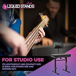Liquid Stands Banc de Piano réglable – Banc de Clavier de Musique avec Dossier pour support de Clavier de Piano avec Coussin rembourré Noir pour Musiciens - Les Beatles, Paul McCartney, John Lennon, RIngo Starr, George Harrison Liquid Stands Banc de Piano réglable – Banc de Clavier de Musique avec Dossier pour support de Clavier de Piano avec Coussin rembourré Noir pour Musiciens – Image 6