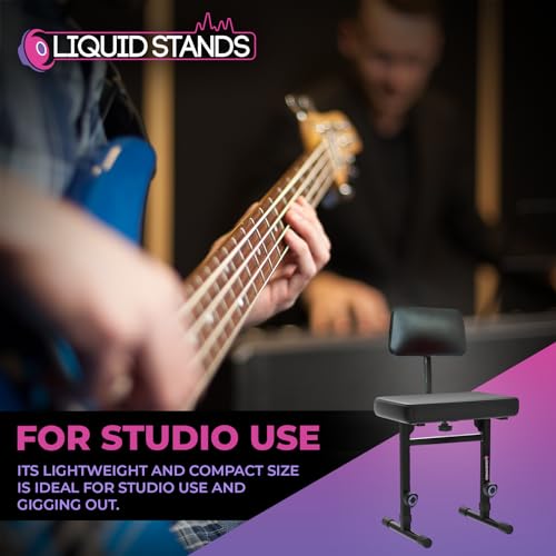 Liquid Stands Banc de Piano réglable – Banc de Clavier de Musique avec Dossier pour support de Clavier de Piano avec Coussin rembourré Noir pour Musiciens - Les Beatles, Paul McCartney, John Lennon, RIngo Starr, George Harrison Liquid Stands Banc de Piano réglable – Banc de Clavier de Musique avec Dossier pour support de Clavier de Piano avec Coussin rembourré Noir pour Musiciens – Image 7