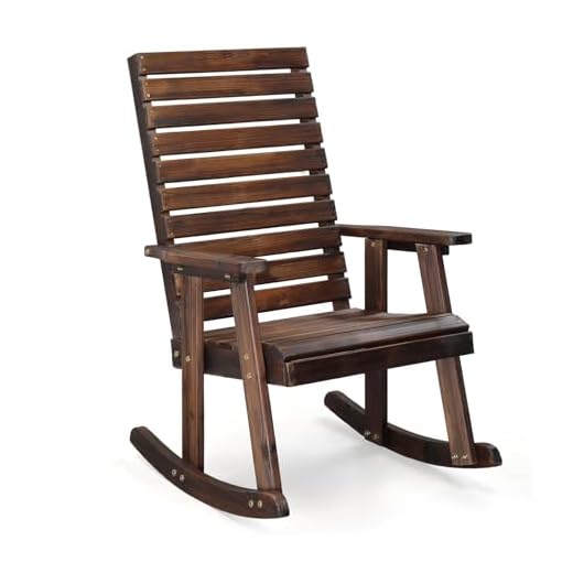 VINGLI High Back Rocking Chair