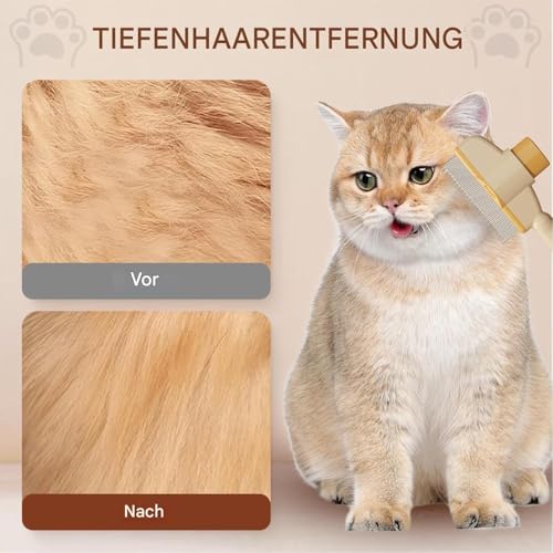Fellblitz Bürste Selbstreinigende Haustierbürste Für Lang- Und Kurzhaarpflege, Fellbürste Katze, Hunde Katzen Bürste, Pfotenmond fellbürste