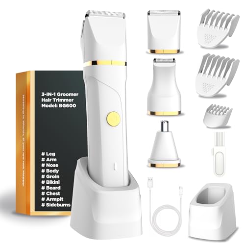 Afeitadora Mujer, 3 en 1 Rasuradora Mujer zona Intima para Bikini Axilas Brazos Cara Nariz, Recortadora Mujer zona Intima, Afeitadora Electrica Mujer Con Base de Carga Type-C, Impermeable IPX7