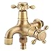 Hapivida G1/2 cala pojedyncza bateria z zimną wodą, na zewnątrz ogród 2-wyloty złota antyczny mosiądz pralka kran mop basen krany ogrodowe gospodarstwo domowe